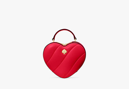 Love Shack Quilted 3D Heart Crossbody Ruby Red Ruby Red
