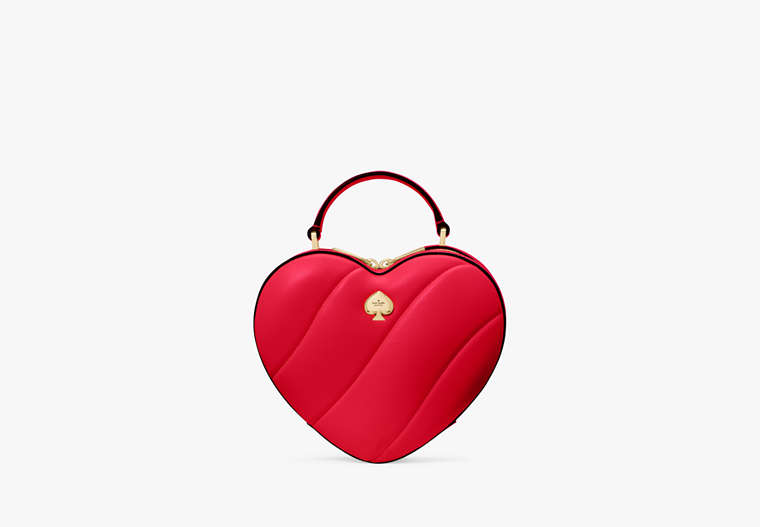 Love Shack Quilted 3D Heart Crossbody Ruby Red Ruby Red