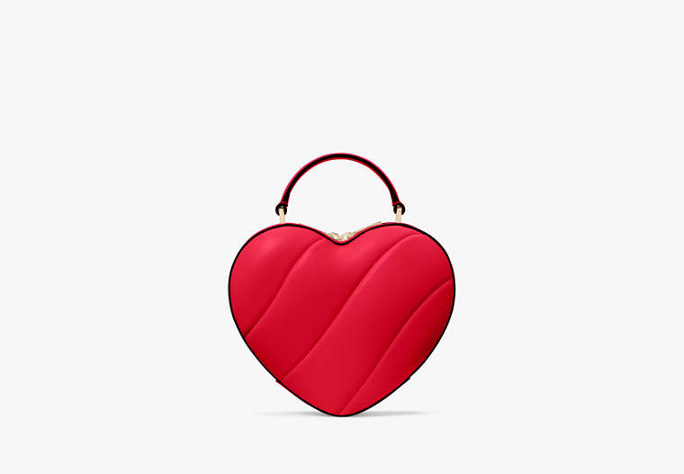 Kate Spade Love Shack Quilted 3D Heart Crossbody Ruby Red – Kicks Machine