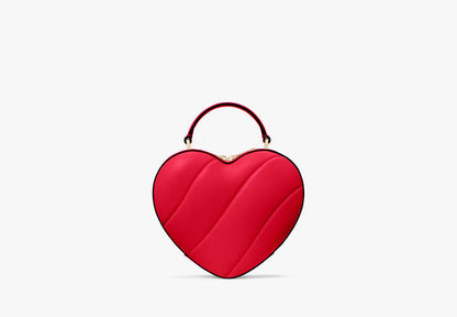 Love Shack Quilted 3D Heart Crossbody Ruby Red Ruby Red