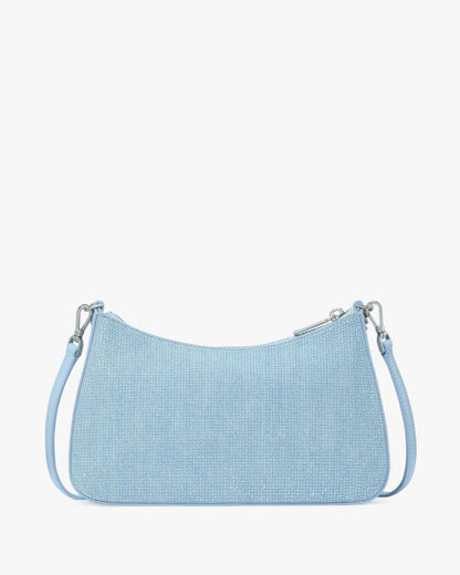 KateSpade Margot Studded Denim Convertible Crossbody Blue Multicolor