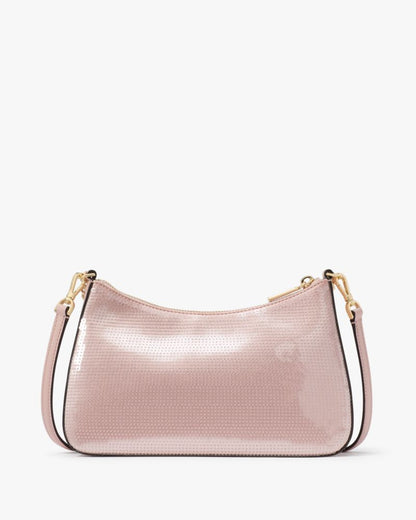 KateSpade Margot Satin Sequin Convertible Crossbody Rose Smoke