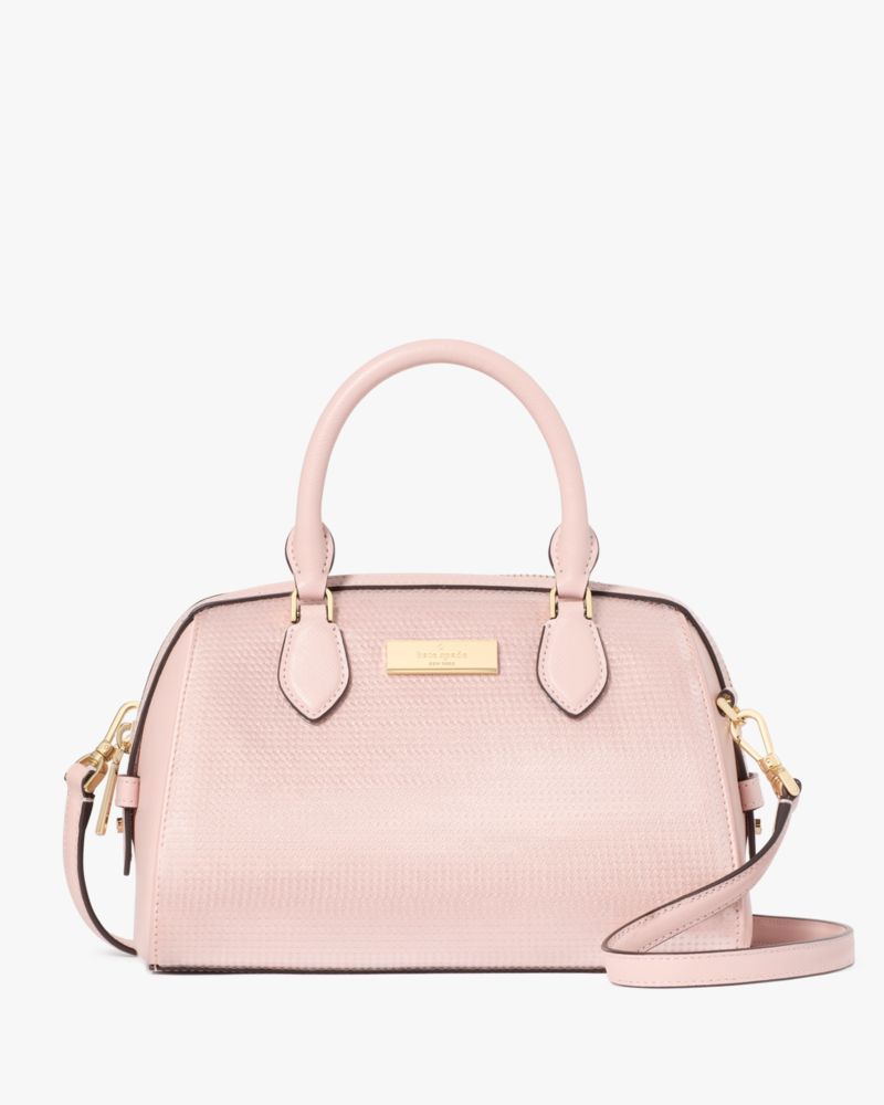 KateSpade Madison Satin Sequin Small Dolly Duffle Rose Smoke