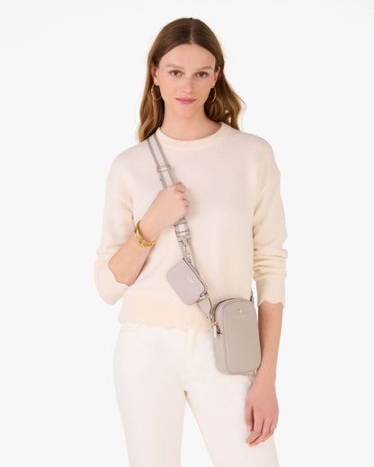 KateSpade Emma Phone Crossbody Cozy Grey