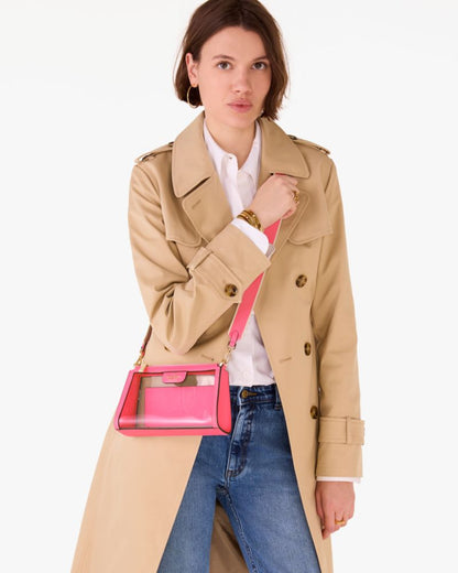 KateSpade Clare Clear Small Crossbody Wild Pink