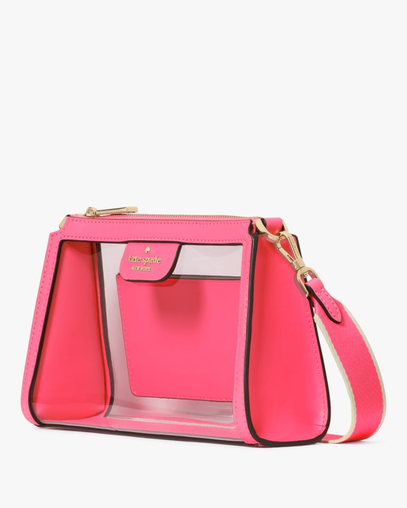KateSpade Clare Clear Small Crossbody Wild Pink