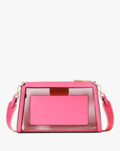 KateSpade Clare Clear Small Crossbody Wild Pink
