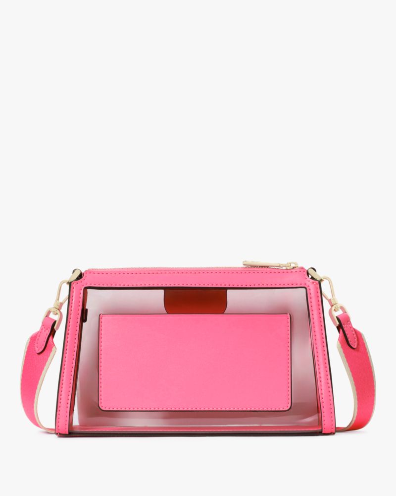 KateSpade Clare Clear Small Crossbody Wild Pink