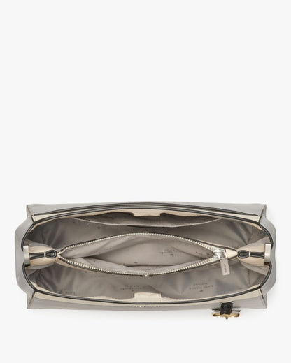 KateSpade Madison Medium Top Handle Satchel Platinum Grey Multi