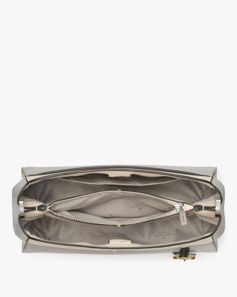 KateSpade Madison Medium Top Handle Satchel Platinum Grey Multi