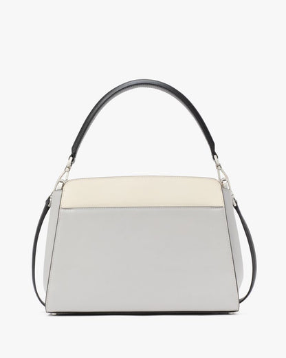 KateSpade Madison Medium Top Handle Satchel Platinum Grey Multi