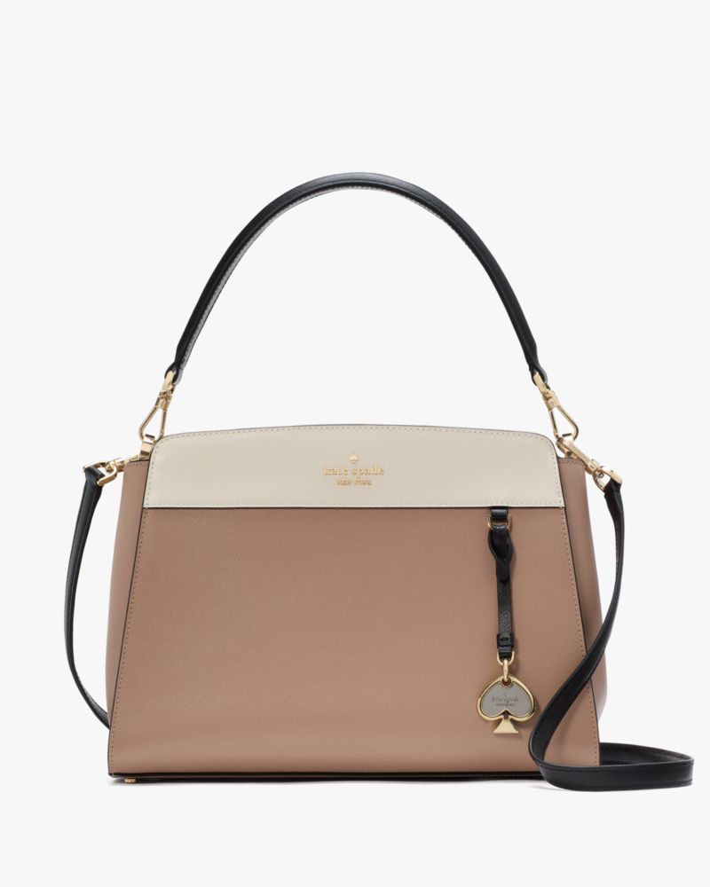 KateSpade Madison Medium Top Handle Satchel Toasted Hazelnut Multi