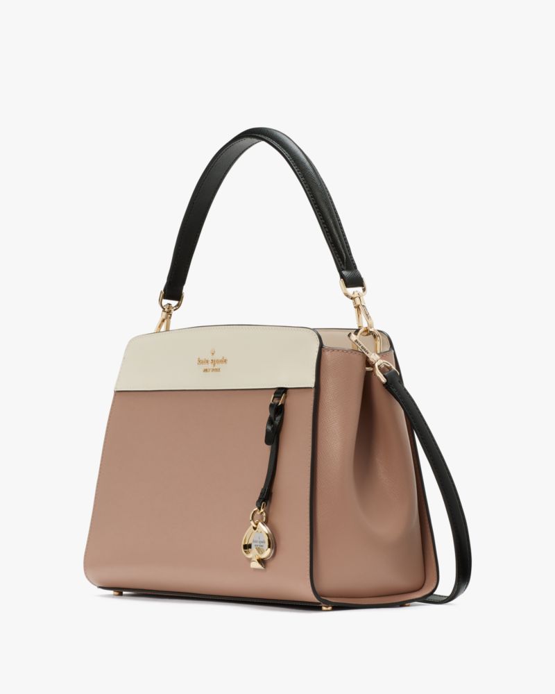 KateSpade Madison Medium Top Handle Satchel Toasted Hazelnut Multi