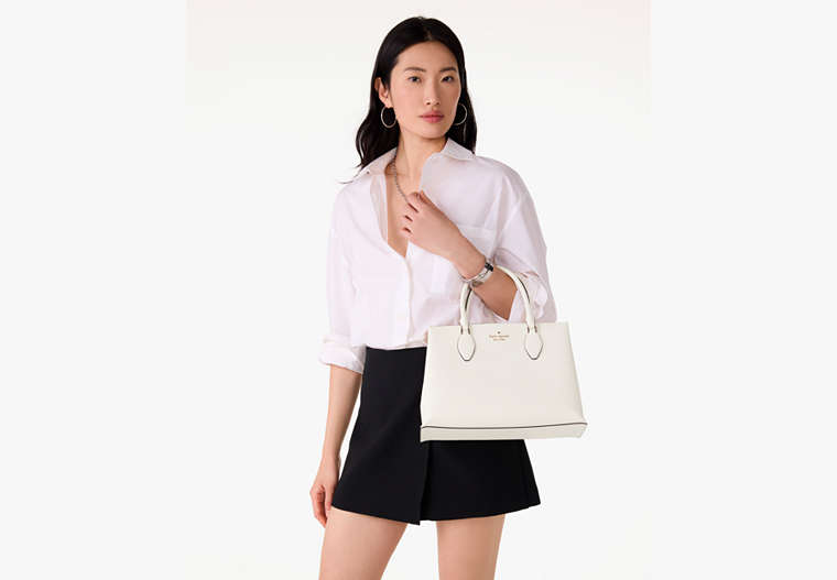 Rae Medium Satchel Meringue Meringue