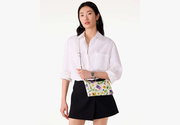 Sadie Printed Small Crossbody Cream Multi Cream Multi