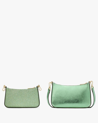 KateSpade Duet Glitter Crossbody Duo Seawater