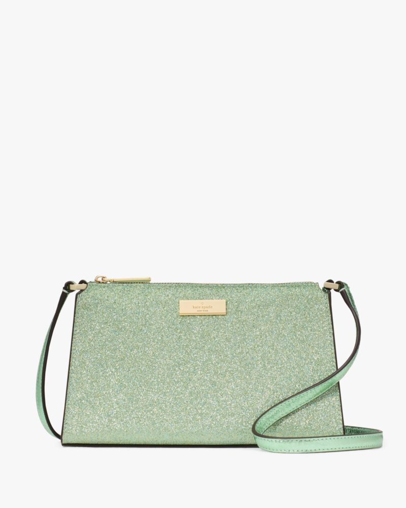 KateSpade Kenzie Glitter Mini Crossbody Seawater