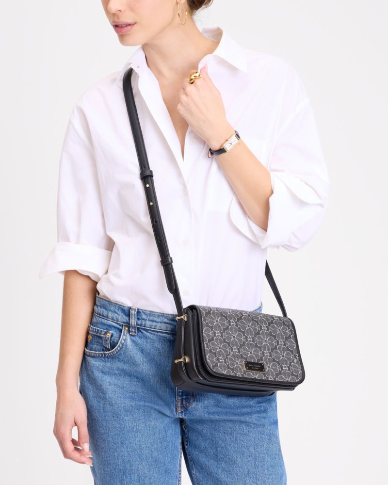 KateSpade Liv Spade Flower Crossbody Bag Black Multi
