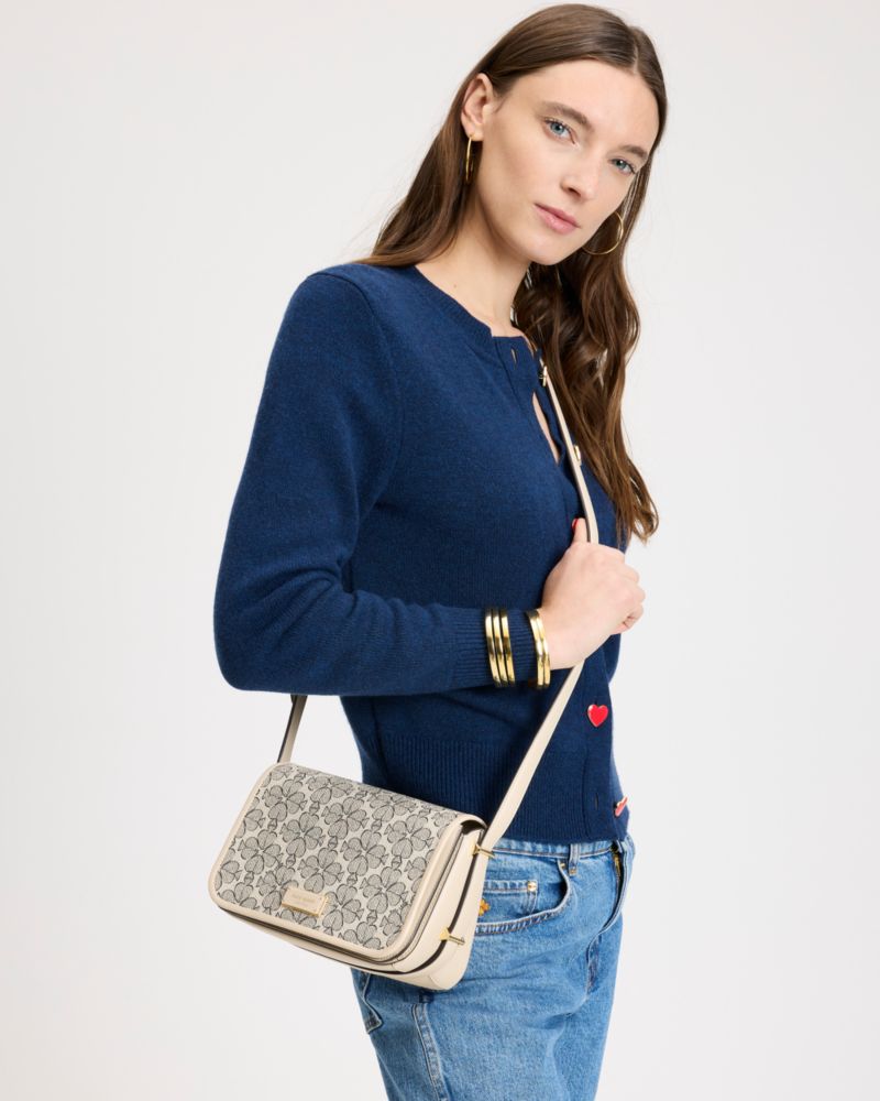 KateSpade Liv Spade Flower Crossbody Bag Neutral Multi