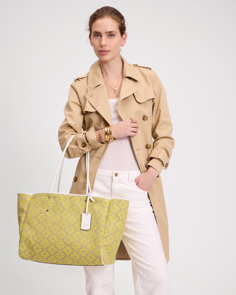 KateSpade Spade Flower Jacquard Large Everything Tote Yellow Multi