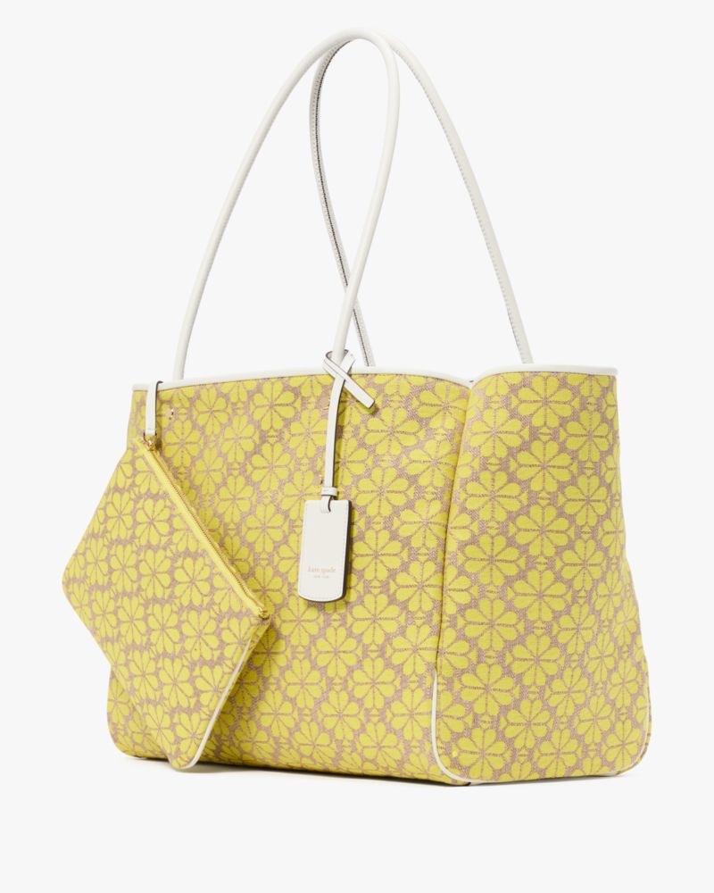 KateSpade Spade Flower Jacquard Large Everything Tote Yellow Multi