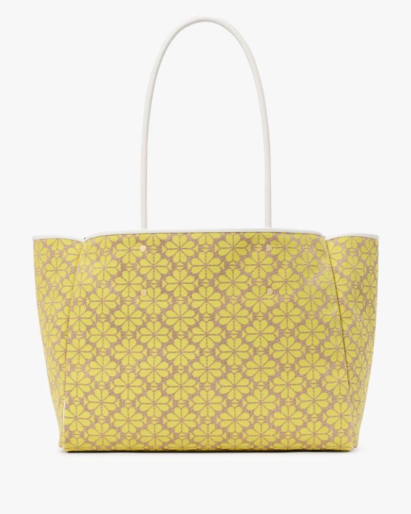 KateSpade Spade Flower Jacquard Large Everything Tote Yellow Multi