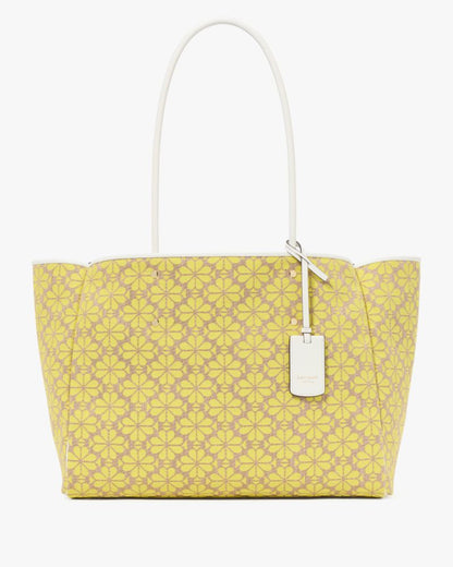 KateSpade Spade Flower Jacquard Large Everything Tote Yellow Multi