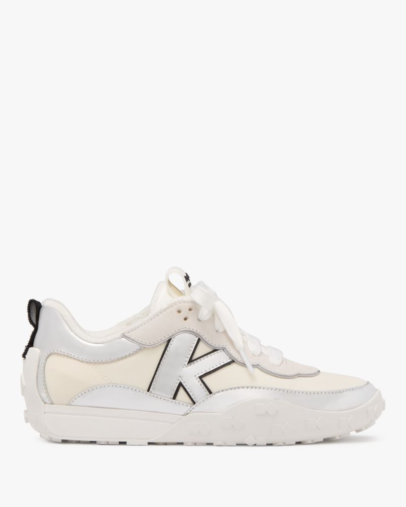 Katespade K As In Kate Metallic Sneakers Silver Multi