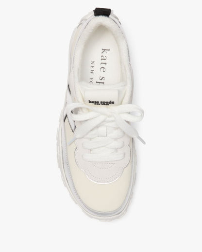 Katespade K As In Kate Metallic Sneakers Silver Multi