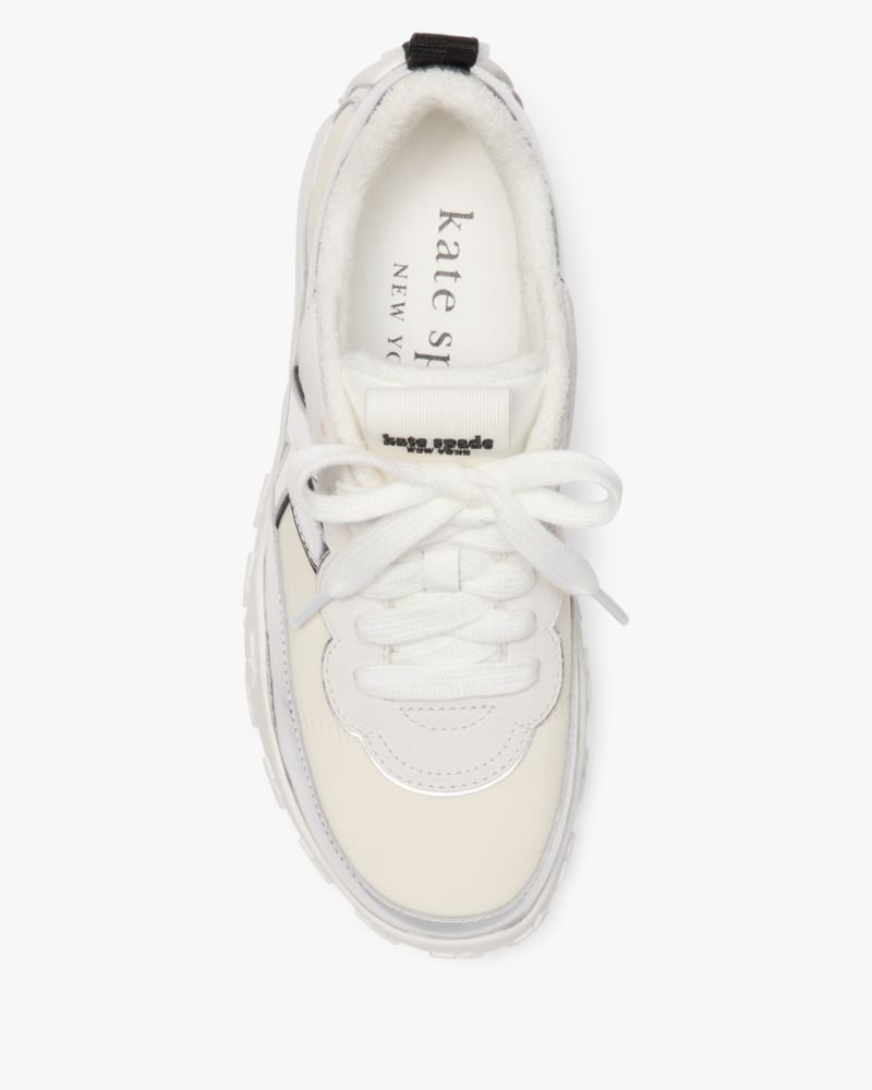 Katespade K As In Kate Metallic Sneakers Silver Multi