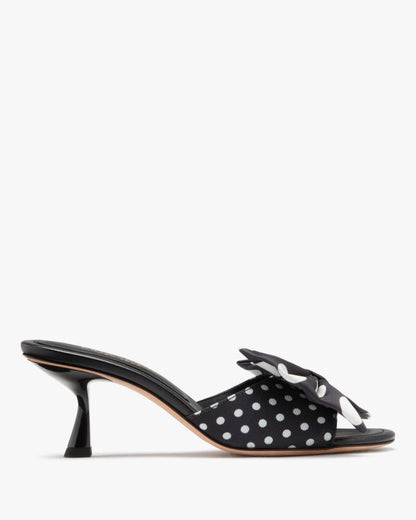 Katespade Rue Breezy Dot Sandals Black Cream Multi