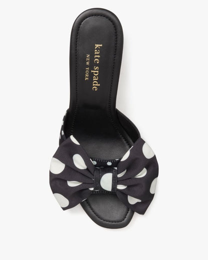 Katespade Rue Breezy Dot Sandals Black Cream Multi