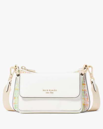 KateSpade Double Up Tweed Crossbody Multi