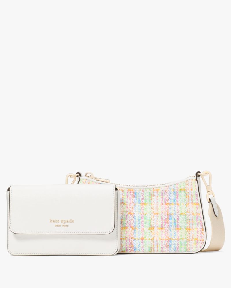 KateSpade Double Up Tweed Crossbody Multi