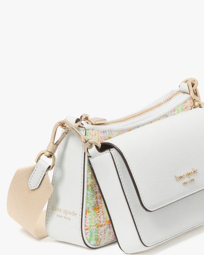 KateSpade Double Up Tweed Crossbody Multi