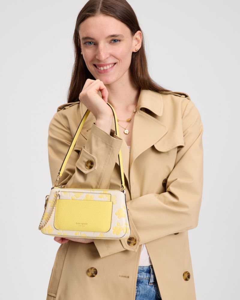 KateSpade Ava Spring Pansies Pochette Yuzu Jam Multi