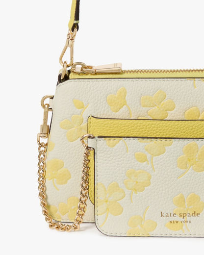 KateSpade Ava Spring Pansies Pochette Yuzu Jam Multi