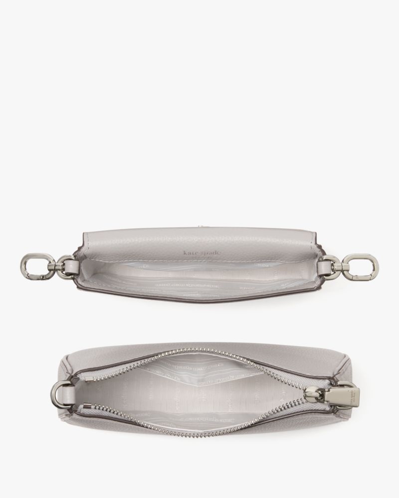 KateSpade Double Up Webbed Strap Crossbody Nimbus Grey