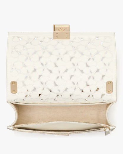 KateSpade Deco Eyelet Chain Shoulder Bag True White