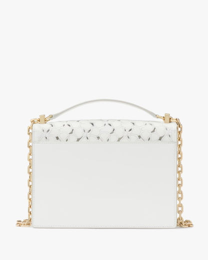 KateSpade Deco Eyelet Chain Shoulder Bag True White