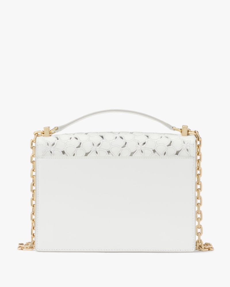 KateSpade Deco Eyelet Chain Shoulder Bag True White