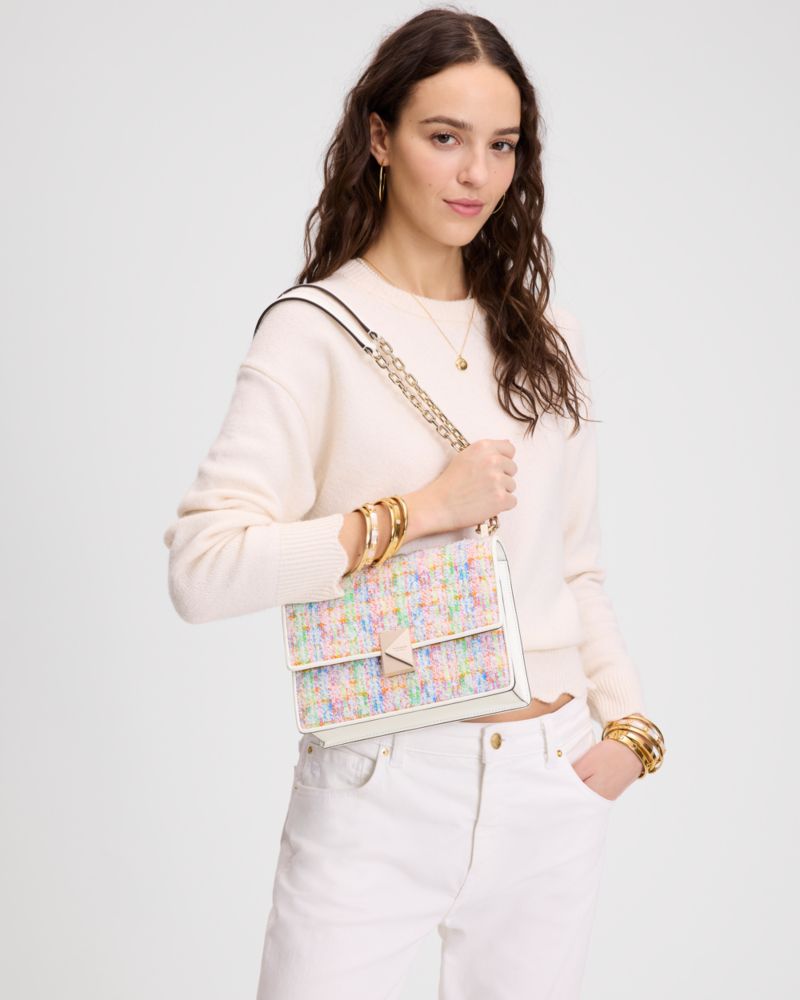 KateSpade Deco Tweed Chain Shoulder Bag Multi
