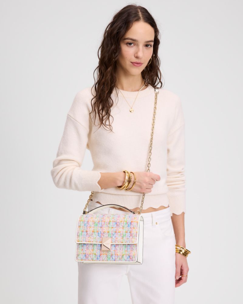KateSpade Deco Tweed Chain Shoulder Bag Multi