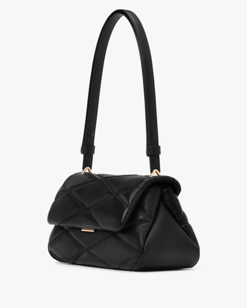 KateSpade Grace Quilted Convertible Shoulder Bag Black