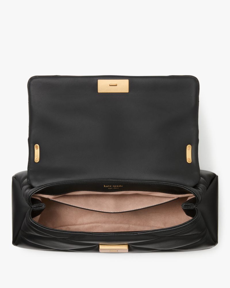 KateSpade Grace Quilted Convertible Shoulder Bag Black