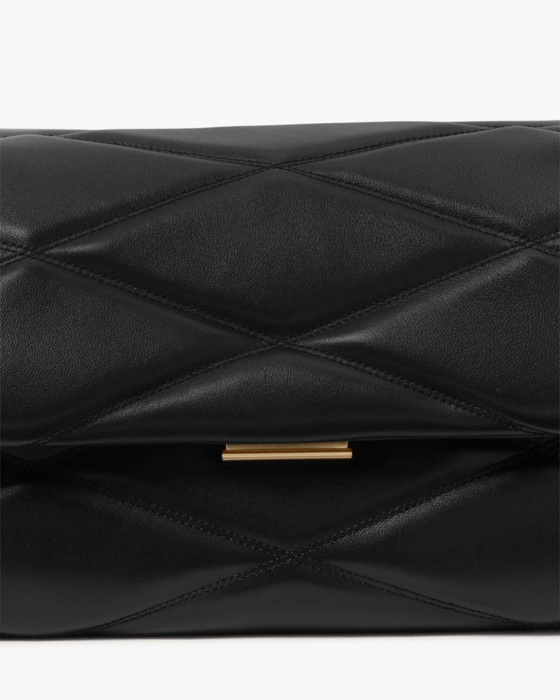 KateSpade Grace Quilted Convertible Shoulder Bag Black