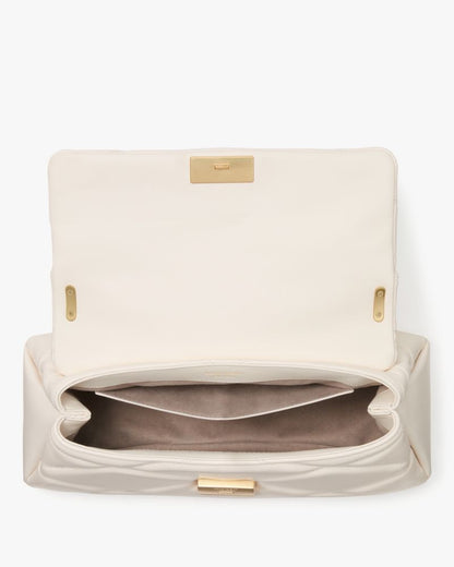 KateSpade Grace Quilted Convertible Shoulder Bag Cream