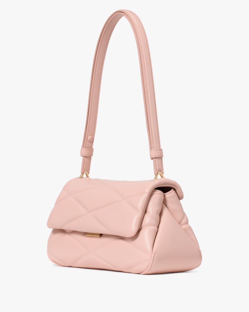 KateSpade Grace Quilted Convertible Shoulder Bag Rose Smoke