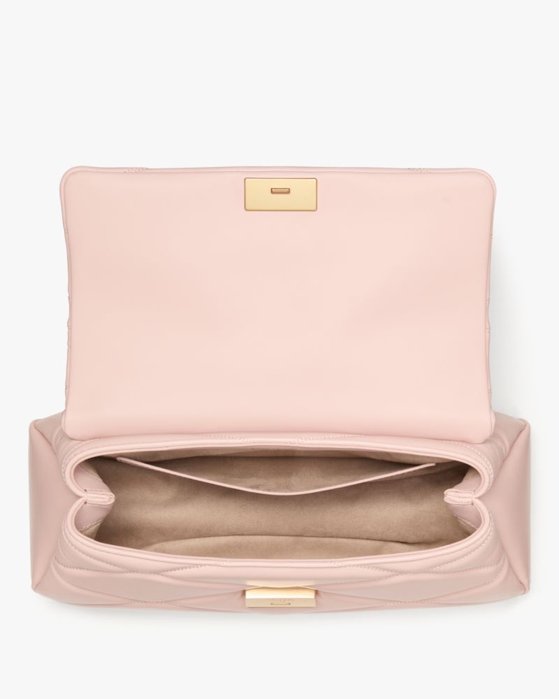 KateSpade Grace Quilted Convertible Shoulder Bag Rose Smoke