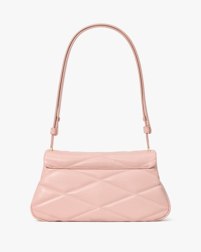 KateSpade Grace Quilted Convertible Shoulder Bag Rose Smoke